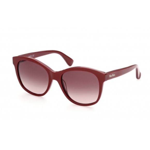 NEW Max Mara 56mm maroon red butterfly shape sunglasses
